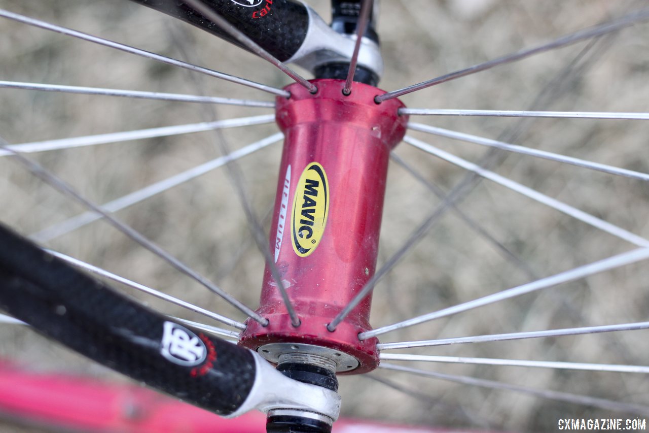 Mavic’s Helium wheels set the bench mark for pre-built lightweight tubulars when they came out in 1996. © Cyclocross Magazine