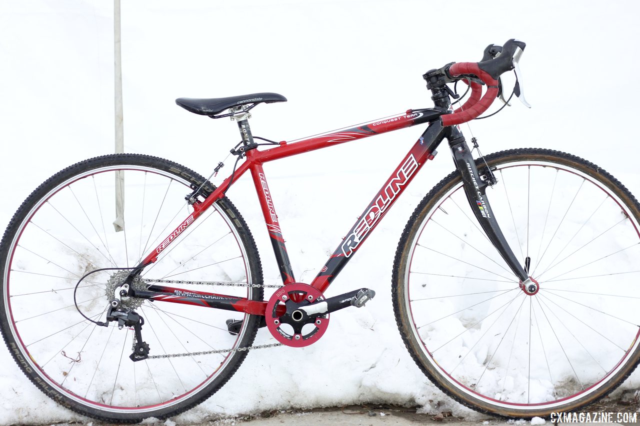 Paul Haley’s Redline Conquest Team Scanduim cyclocross bike. © Cyclocross Magazine