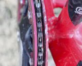 Bashguards sandwich the single chainring to ensure it stays in place. © Cyclocross Magazine