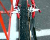Wells was running a Grifo XS file tread in the rear. ? Cyclocross Magazine