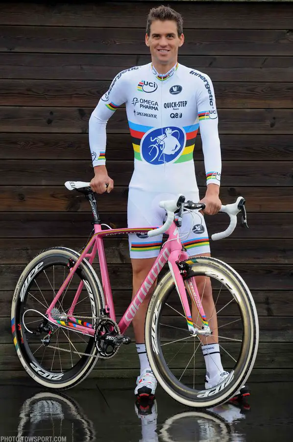 Zdenek Stybar and his pink Specialized Crux. ©Specialized