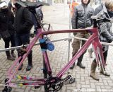 The pink S-Works Specialized Crux certainly attracts attention. ©Christine Vardaros