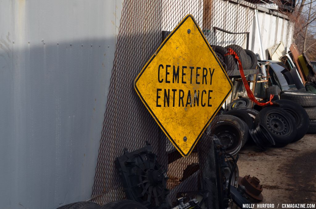 Cemetery Entrance at Bilenky Junkyard Cross. © Cyclocross Magazine