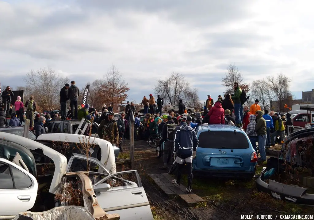 Thick crowds at Bilenky Junkyard Cross. © Cyclocross Magazine