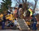 Standard salvage barrier at Bilenky Junkyard Cross. © Cyclocross Magazine