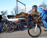 Dan Langlois, game face on and going for third in the Men's A race at Bilenky Junkyard Cross. © Cyclocross Magazine