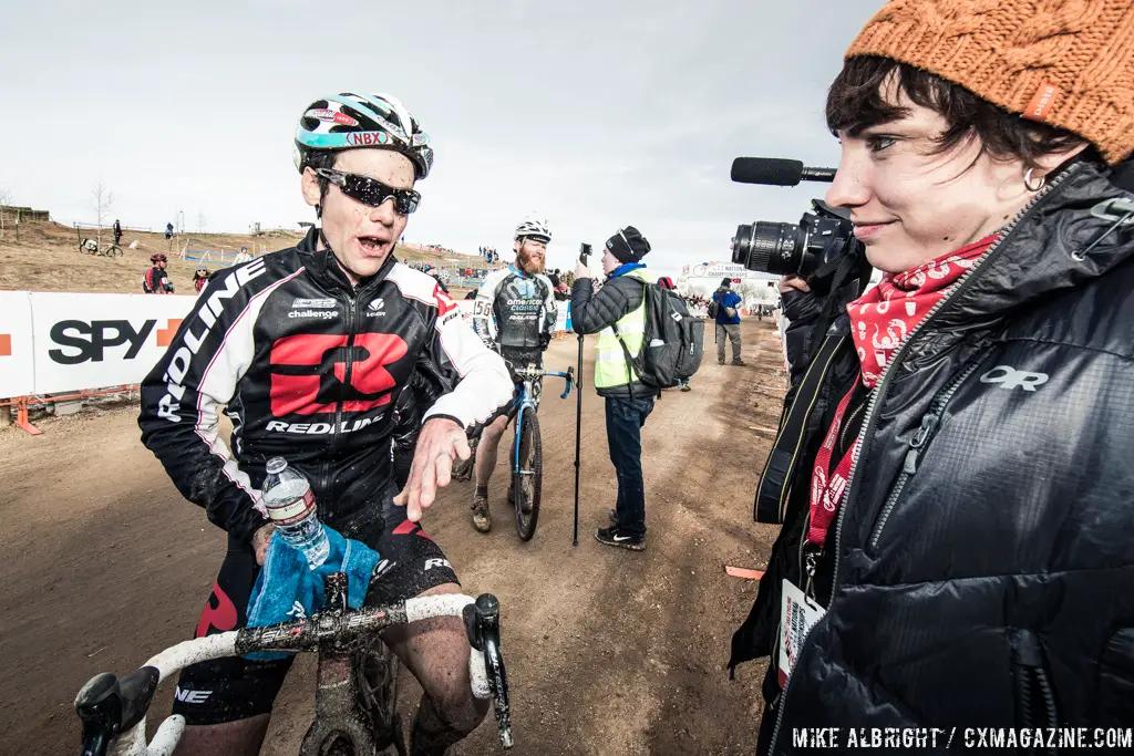 Cyclocross Magazine reporting in the Men\'s 30-34 race at National Championships 2014. © Mike Albright 