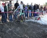 Johnson negotiates the ditch. ? John Tannyhill