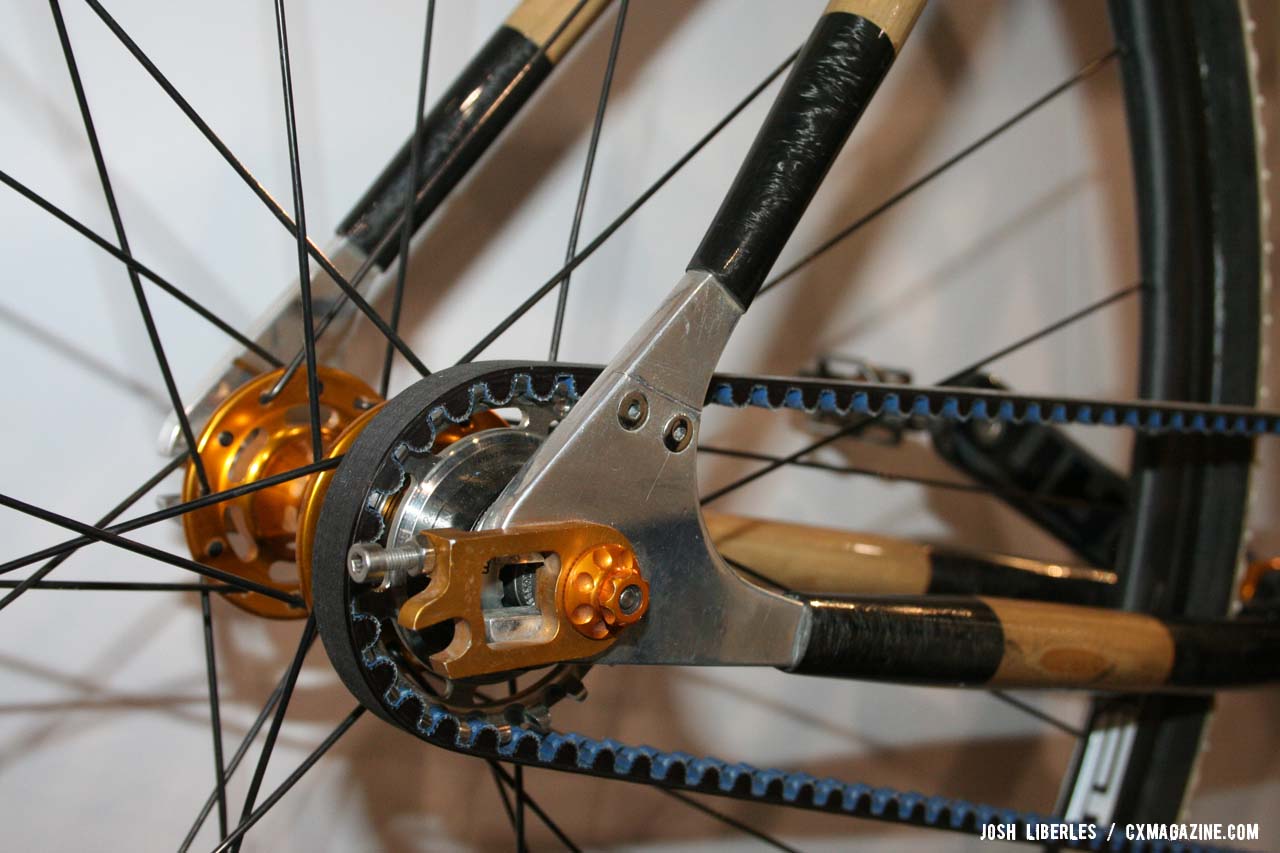 A tension screw gets the belt to its proper tautness. ©Cyclocross Magazine