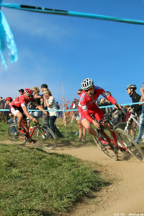 Wells chases Eckmann at the Boulder Cup. © Jesse Pisel