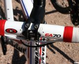 Brady opts for the alloy stem with Easton's EA70 bar and EA90 stem.  © Cyclocross Magazine