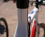 A graduated size chart on the seat mast makes it easy to set the seat height.  © Cyclocross Magazine