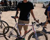 Brady Kappius with his Stevens Super Prestige carbon disc brake bike. © Cyclocross Magazine