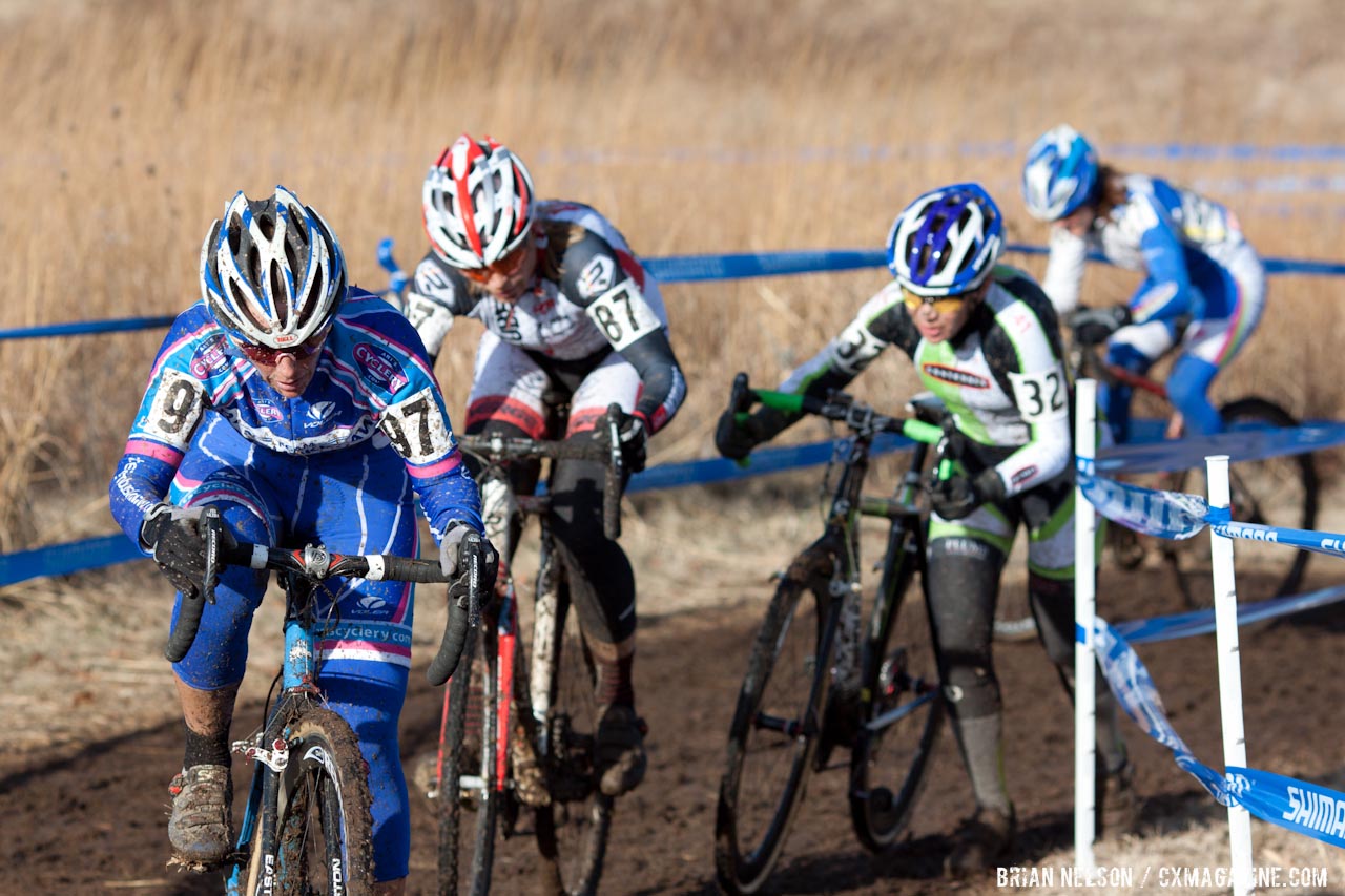 Katrina Baumsteiger racing to fifth.  ©Brian Nelson