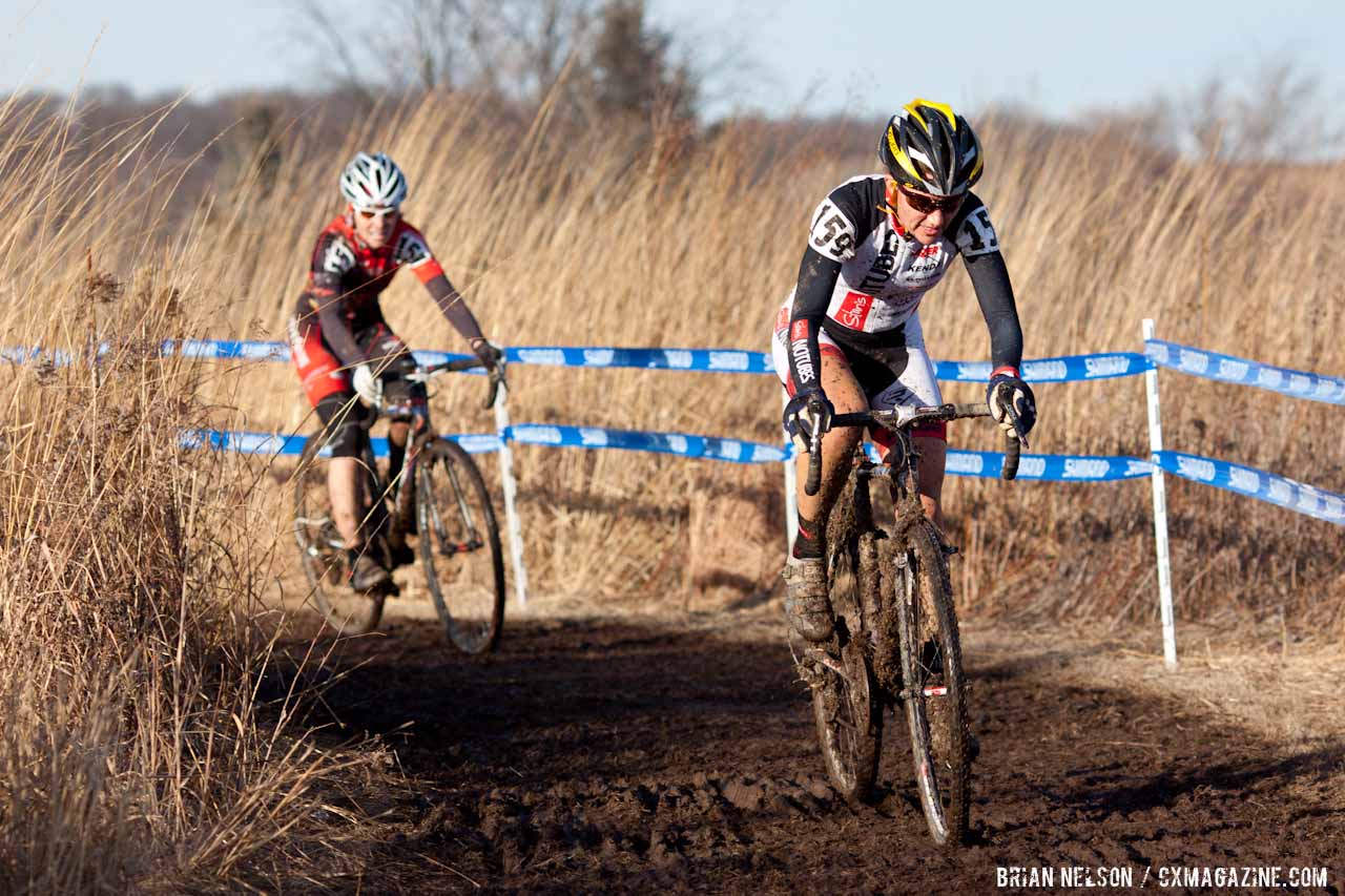 Dana Shinn woking her way through the slop.  Â©Brian Nelson