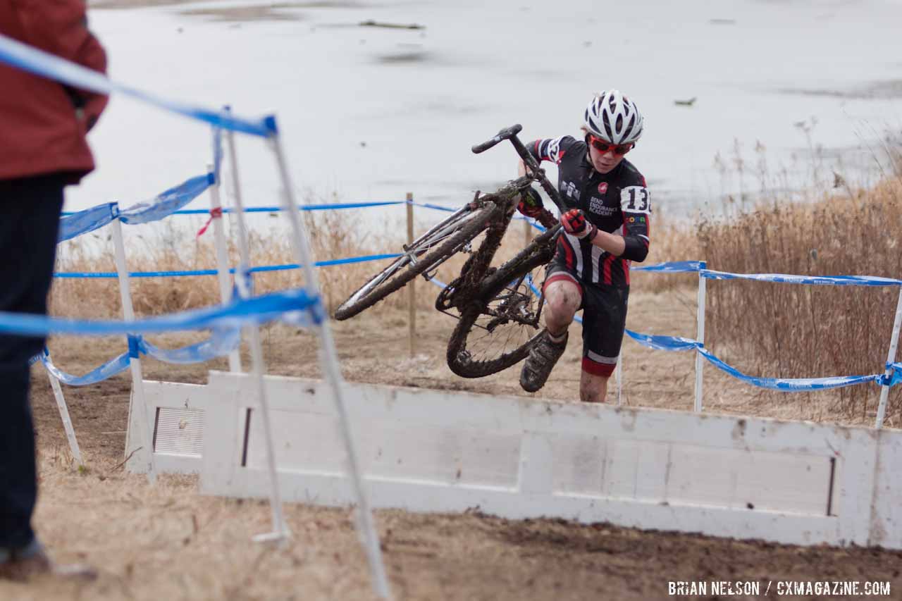 Cameron Beard powering to the podium.  ©Brian Nelson