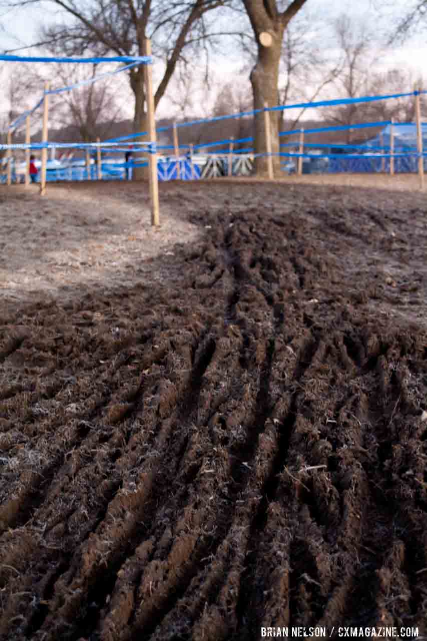 Mean course conditions greeted racers on day four.  ©Brian Nelson