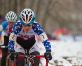 Katie Compton charges at the Elite World Championships of Cyclocross 2013. © Brian Nelson