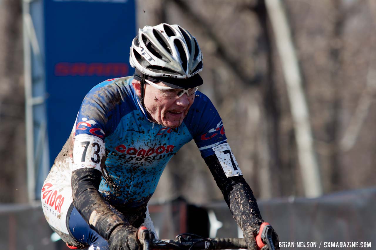 John Ginley winning the 70-74 race.  ©Brian Nelson