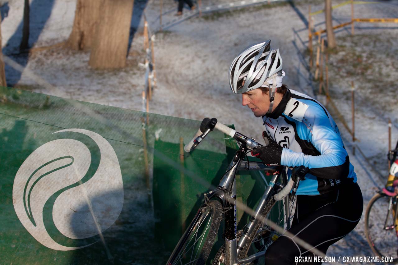 Kari Myrland on the stairs.  ©Brian Nelson