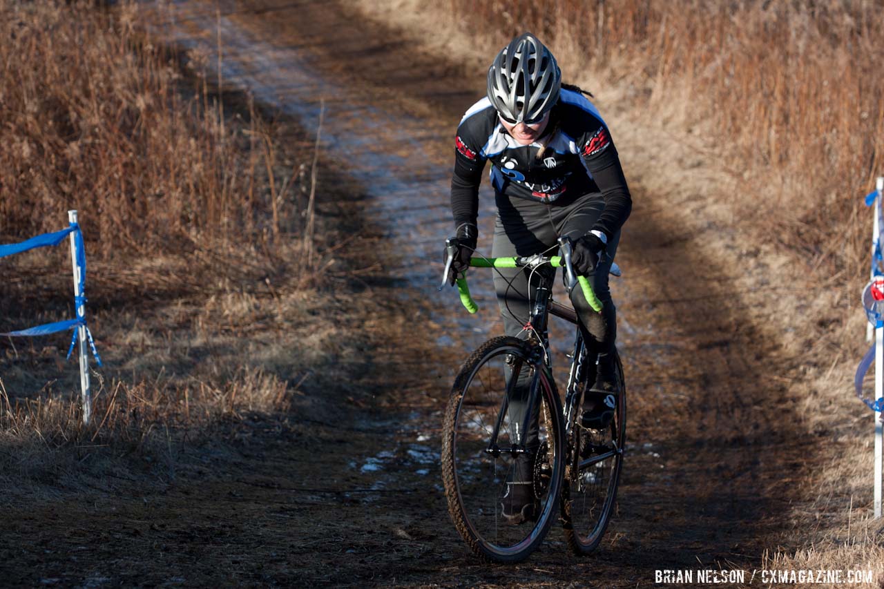 Looking intense on the descent. ©Brian Nelson