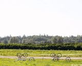 The pit was small, but with a dry race, not many riders felt the need for a spare bike. © Joe Sales