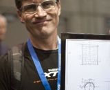 Mountain bike legend Joe Murray shows off his original Rock 'n Road 700x40c tire drawing. Bruce Gordon Cycles ©Cyclocross Magazine Mountain bike legend Joe Murray shows off his original Rock 'n Road 700x40c tire drawing. Bruce Gordon Cycles ©Cyclocross Magazine