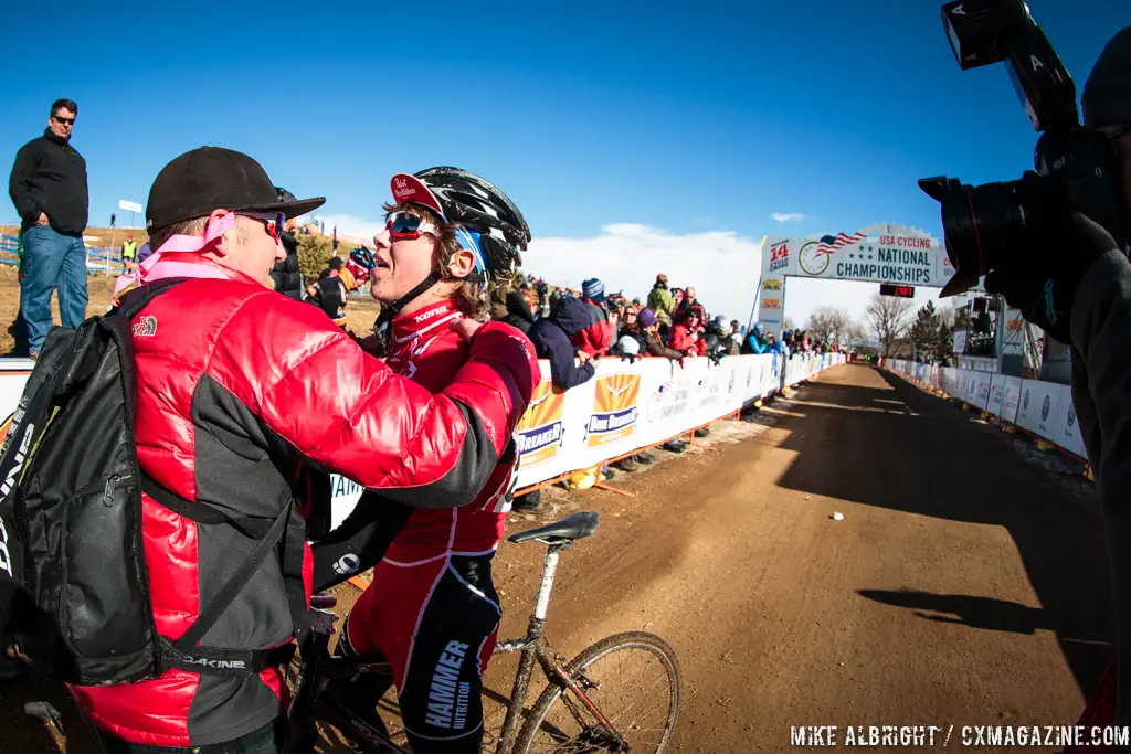 Catching his breath at the end in the 13-14 race at 2014 USA Cycling National Championships. © Mike Albright