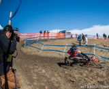 The off-camber was treacherous in the 13-14 race at 2014 USA Cycling National Championships. © Mike Albright