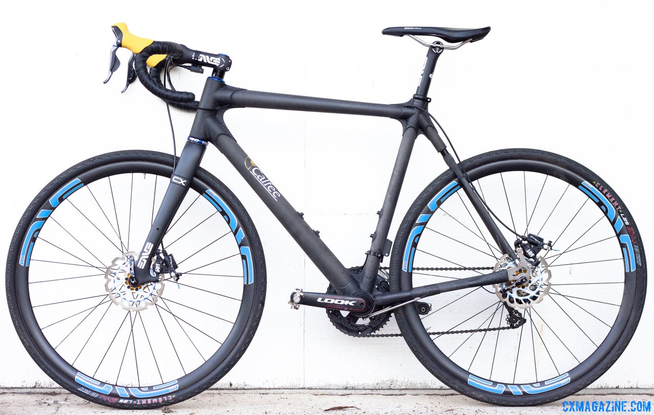 Calfee Design\'s Manta CX Prototype as ridden by CXM, and to be shown at NAHBS. Like any show bike, it\'s expensive, and limited in production but orders are being taken now. © Cyclocross Magazine