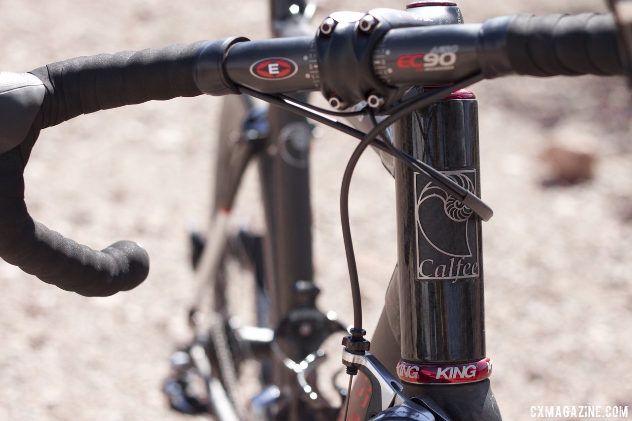 Calfee's new Manta softtail suspension platform for road and cyclocross bikes. © Cyclocross Magazine