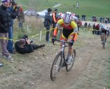 Greg Reain, 2006 Canadian cyclocross champ, attacks the major climb © Norm Thibault