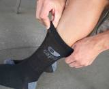 Merino wool socks are tall and medium in weight, making a great sock for &#039;cross.  The L/XL size was great for my 48&#039;s. by Kristie Hancock