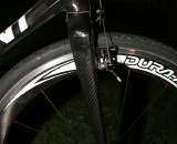 Deep dish Shimano Dura-Ace wheels provided extra speed on the flat course. by Andrew Yee