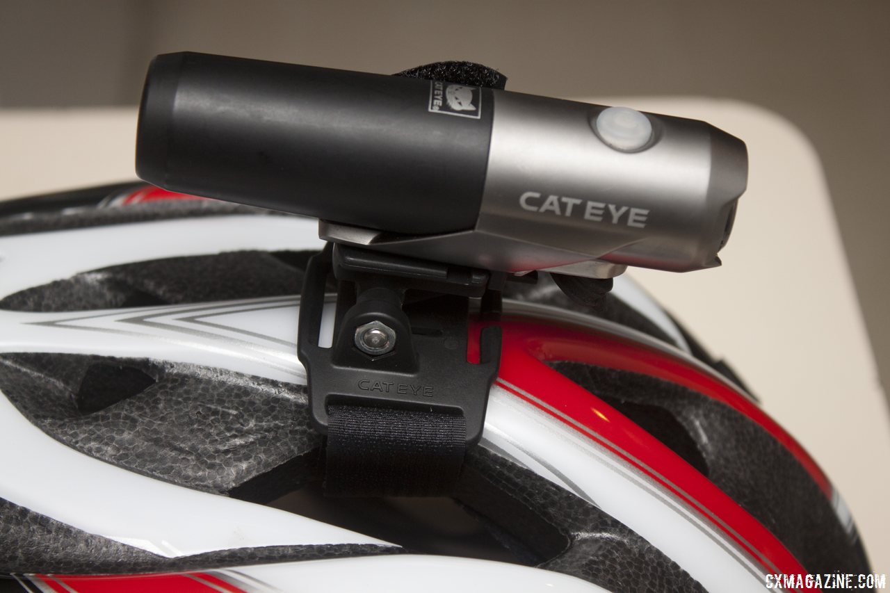 CatEye Volt 300 LED single beam bike headlight has indexed angle adjustments. © Cyclocross Magazine