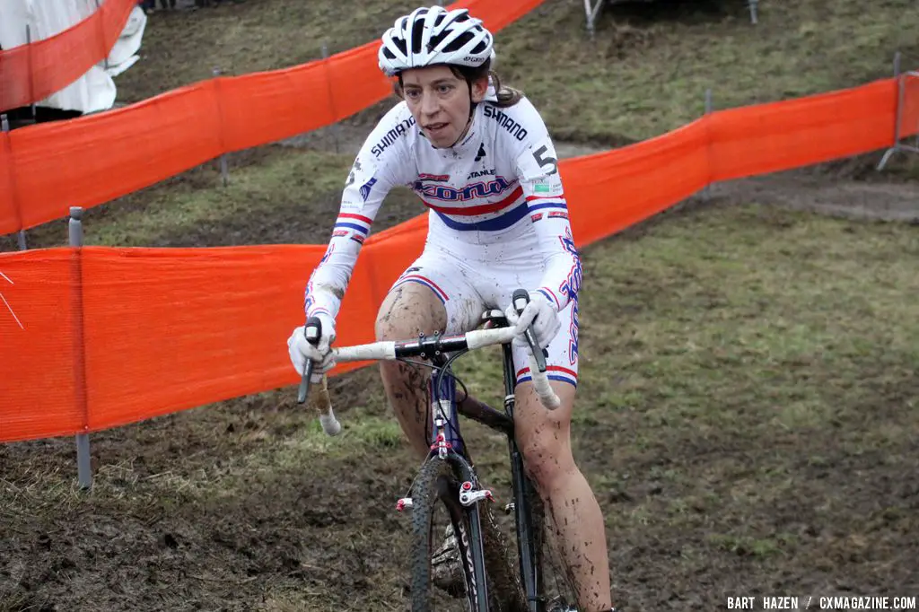 Helen Wyman at Cauberg Cyclocross. © Bart Hazen