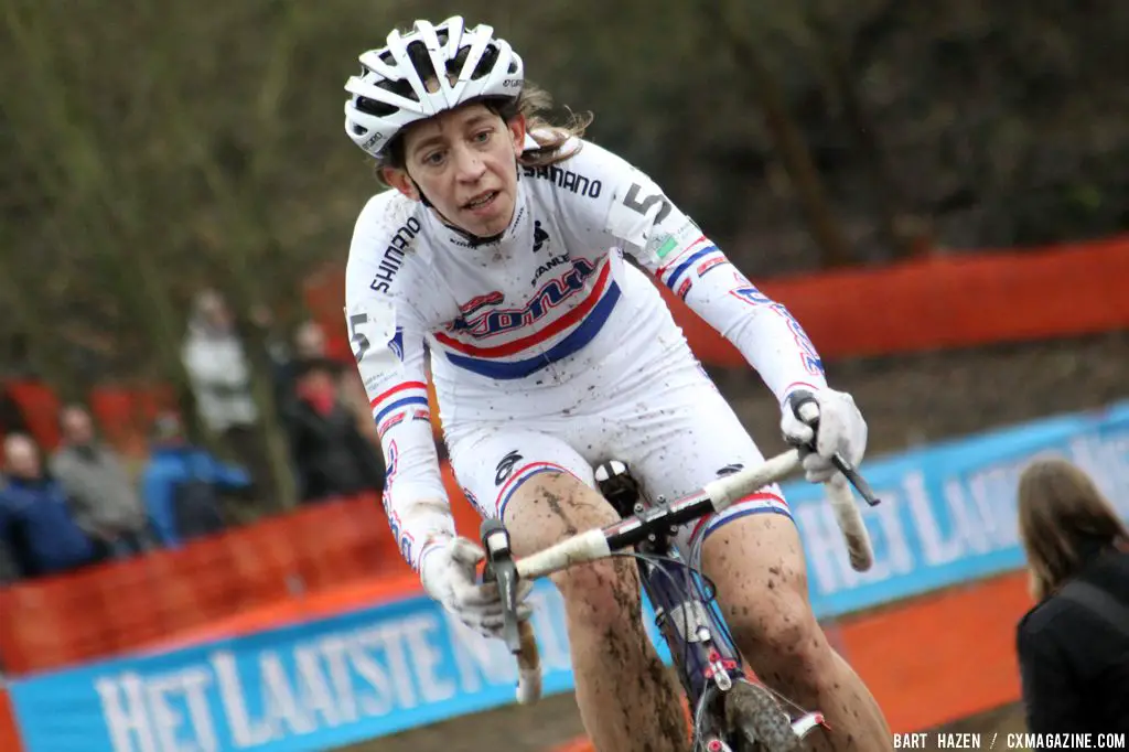 Helen Wyman at Cauberg Cyclocross. © Bart Hazen