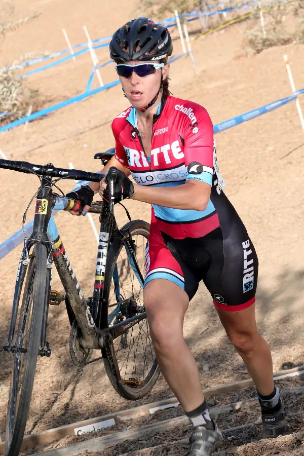 Amanda Schaper (Ritte CX Team) showed Shiff a thing or two on her way to runner-up in Women’s A, which might have been a bad thing. Schaper later grabbed the top spot in the Single Speed Women class. The Single Speed World Championships take place at this very venue the first weekend of December. © Phil Beckman/PB Creative