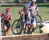 Frattini (r) leads Grand and Scherz up the stairs. © Jamie Mack