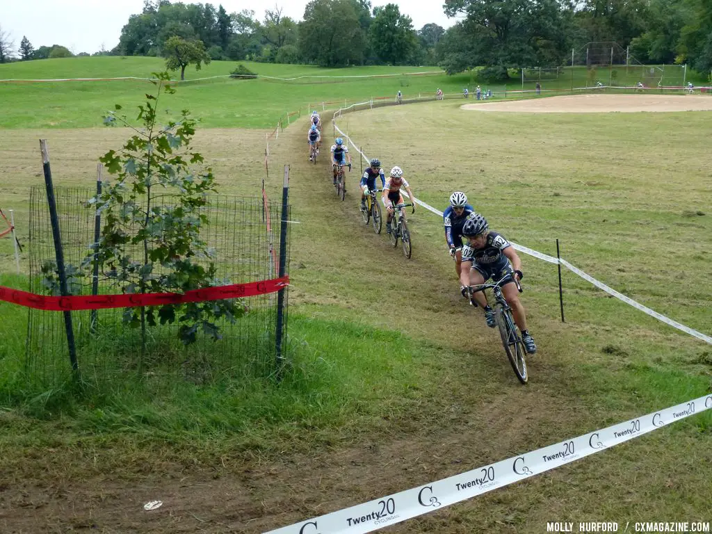 Van Gilder leading the chase group.  © Cyclocross Magazine