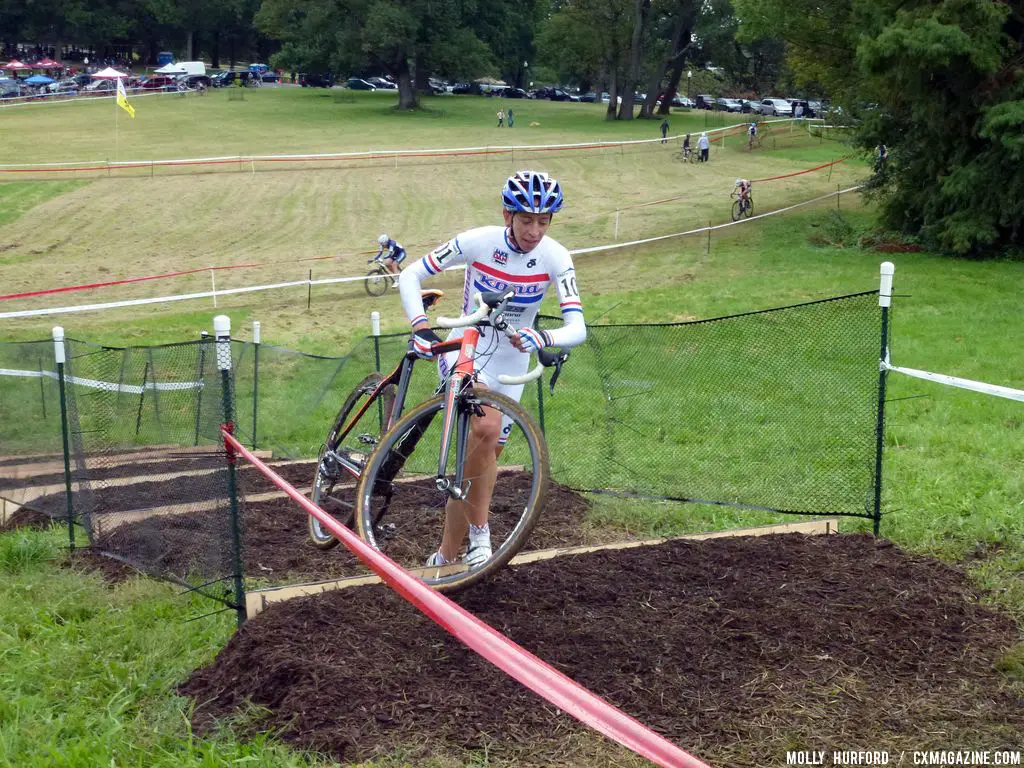 Wyman on the stairs.  © Cyclocross Magazine