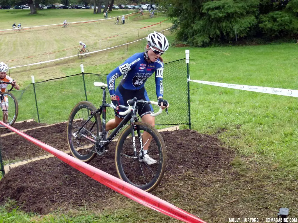 Gabby Day on the stairs.  © Cyclocross Magazine