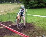 Rebecca Frederick on the stairs.  © Cyclocross Magazine