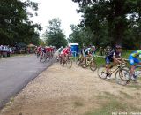 The men taking the sharp left at the start.  © Cyclocross Magazine