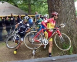 Field comes around the tree.   © Cyclocross Magazine