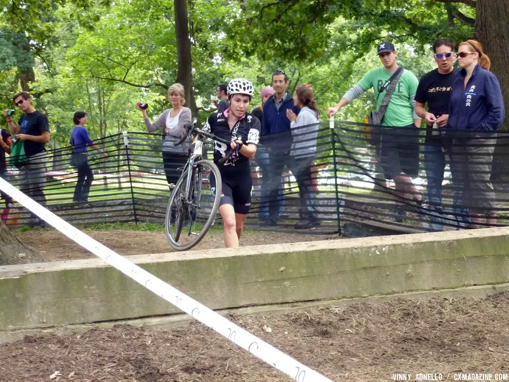 Molly Hurford over the barrier. © Vinny Agnello