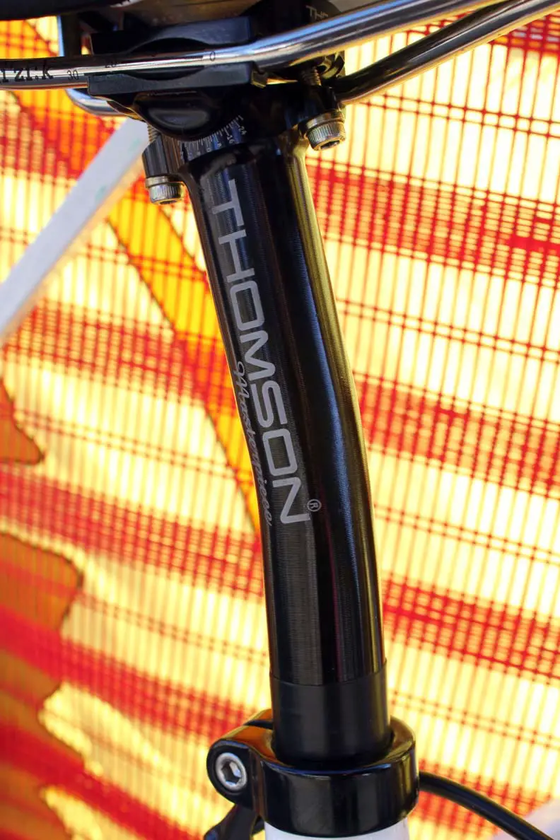 The seatpost is a laidback model from Thomson. ? Cyclocross Magazine