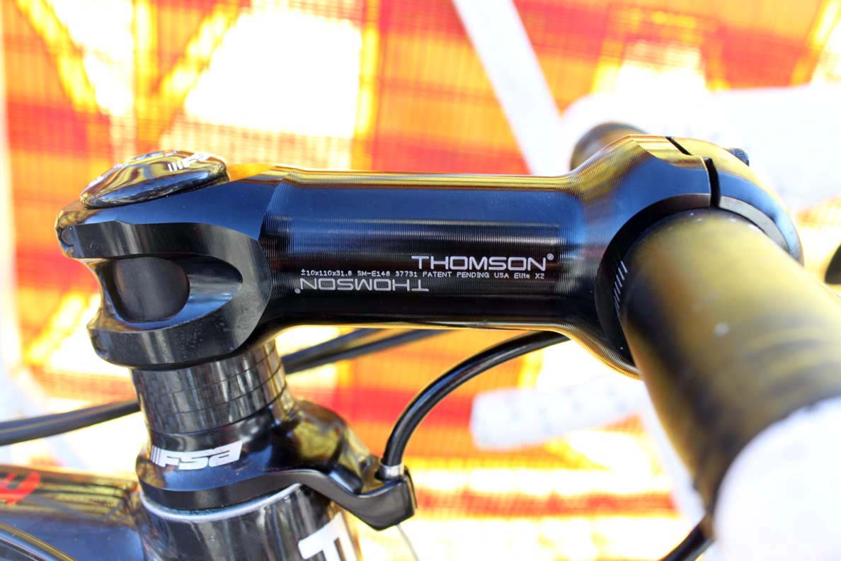 The controls are held with by a classic, reliable Thomson stem. ? Cyclocross Magazine
