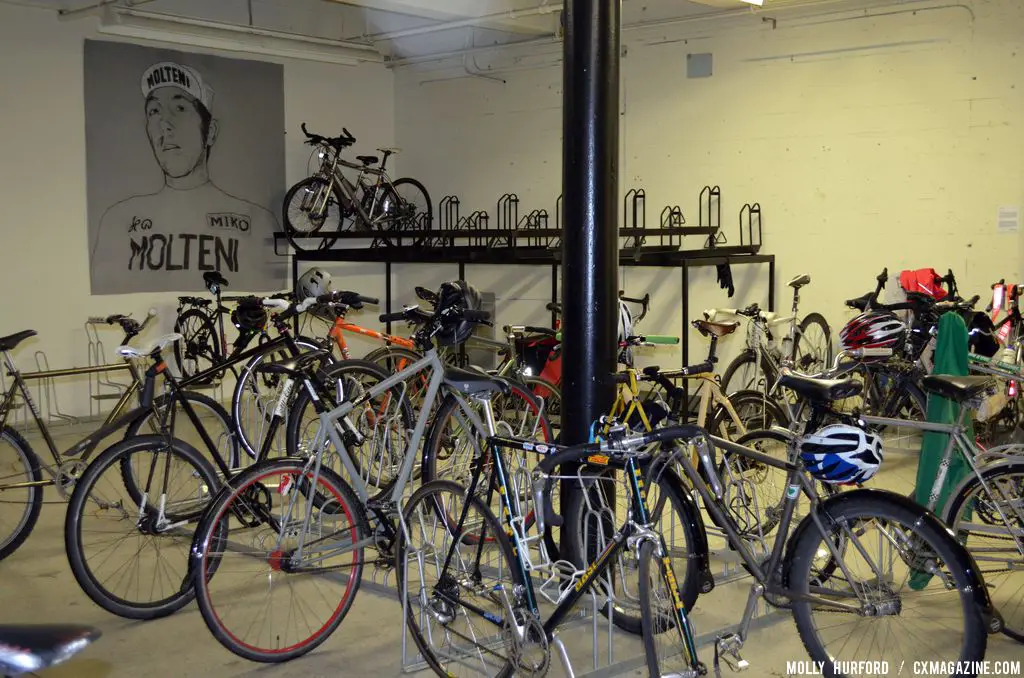 The bike room for commuters. © Cyclocross Magazine