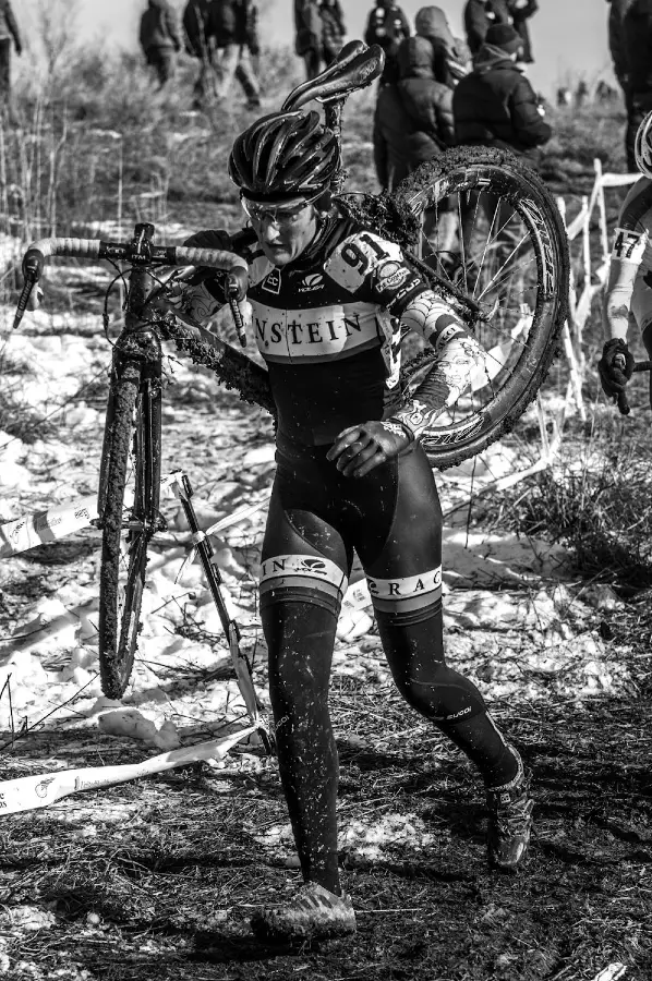 Riders struggled at the 2013 Cyclocross National Championships. © Chris Schmidt